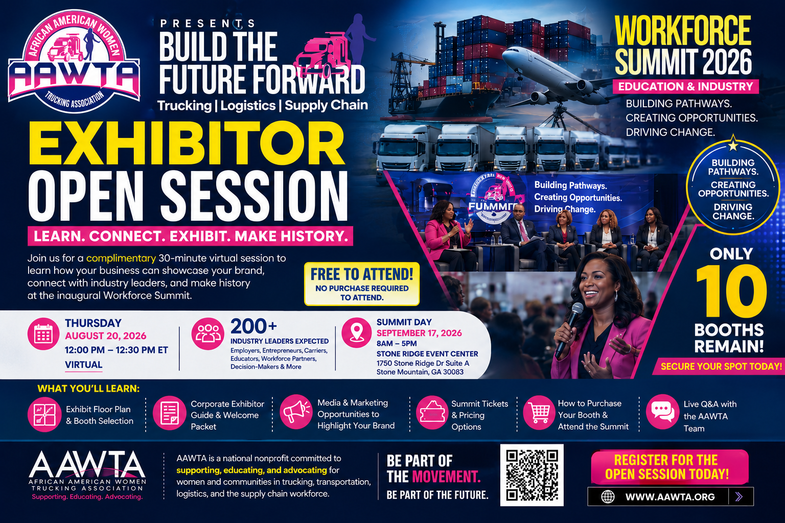 SECURE YOUR BOOTH TODAY!
